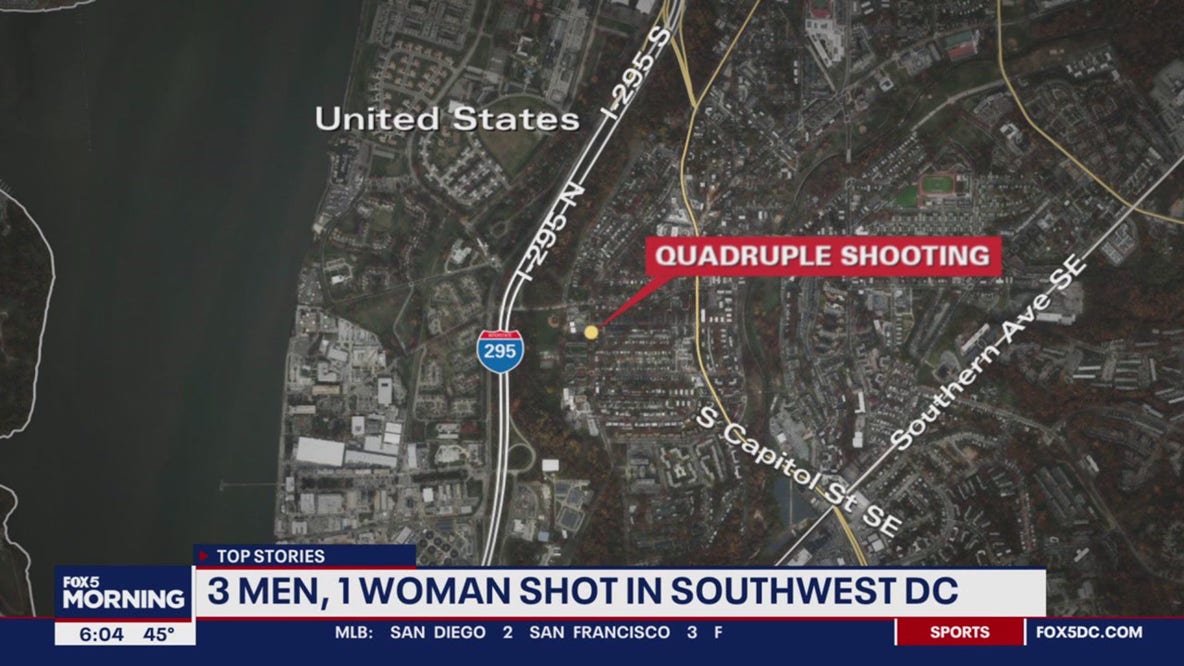 3 men and a woman hurt in quadruple shooting in southwest DC